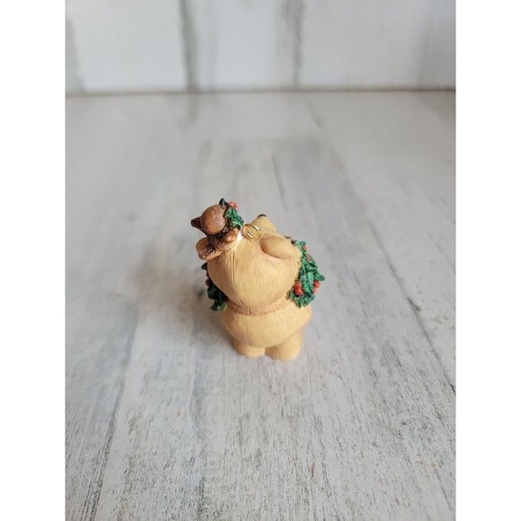 Hallmark Forever Friends Bear vintage ornament Xmas mistletoe - Picture 4 of 6